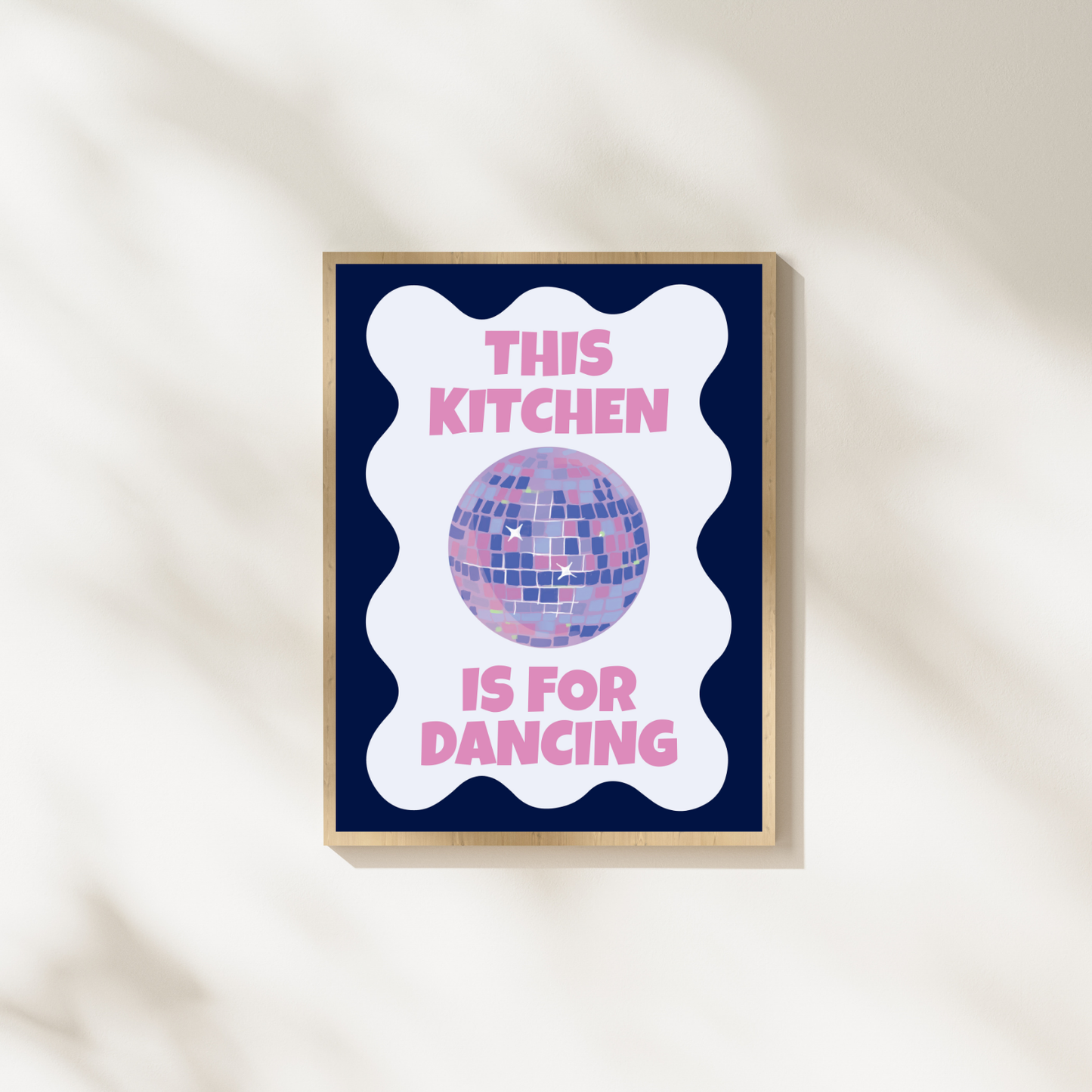 This Kitchen Is For Dancing Wall Art | Funny Kitchen Quote Print | Aesthetic Home Decor
